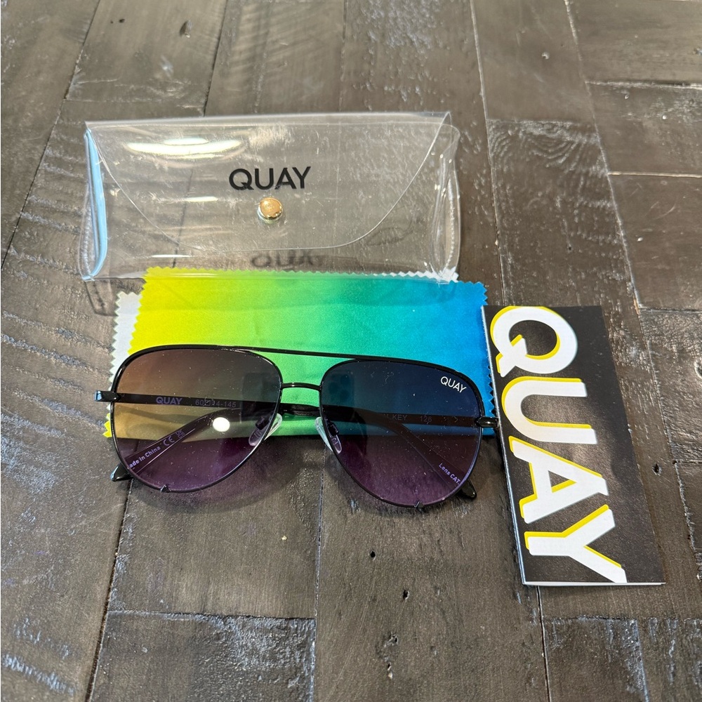 Quay Australia Gradient high key mini 126 aviator Sunglasses
